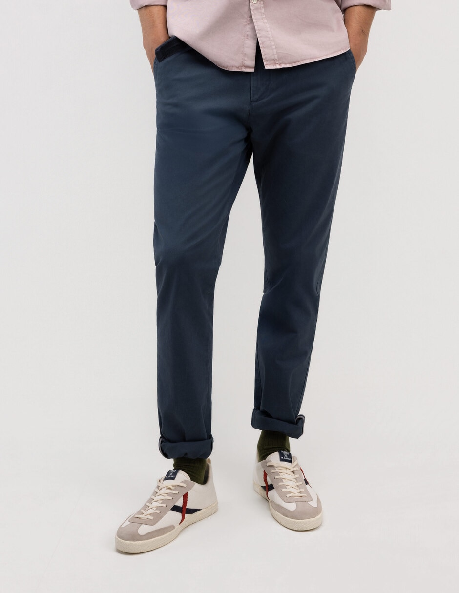 Pantalón casual chino slim para hombre