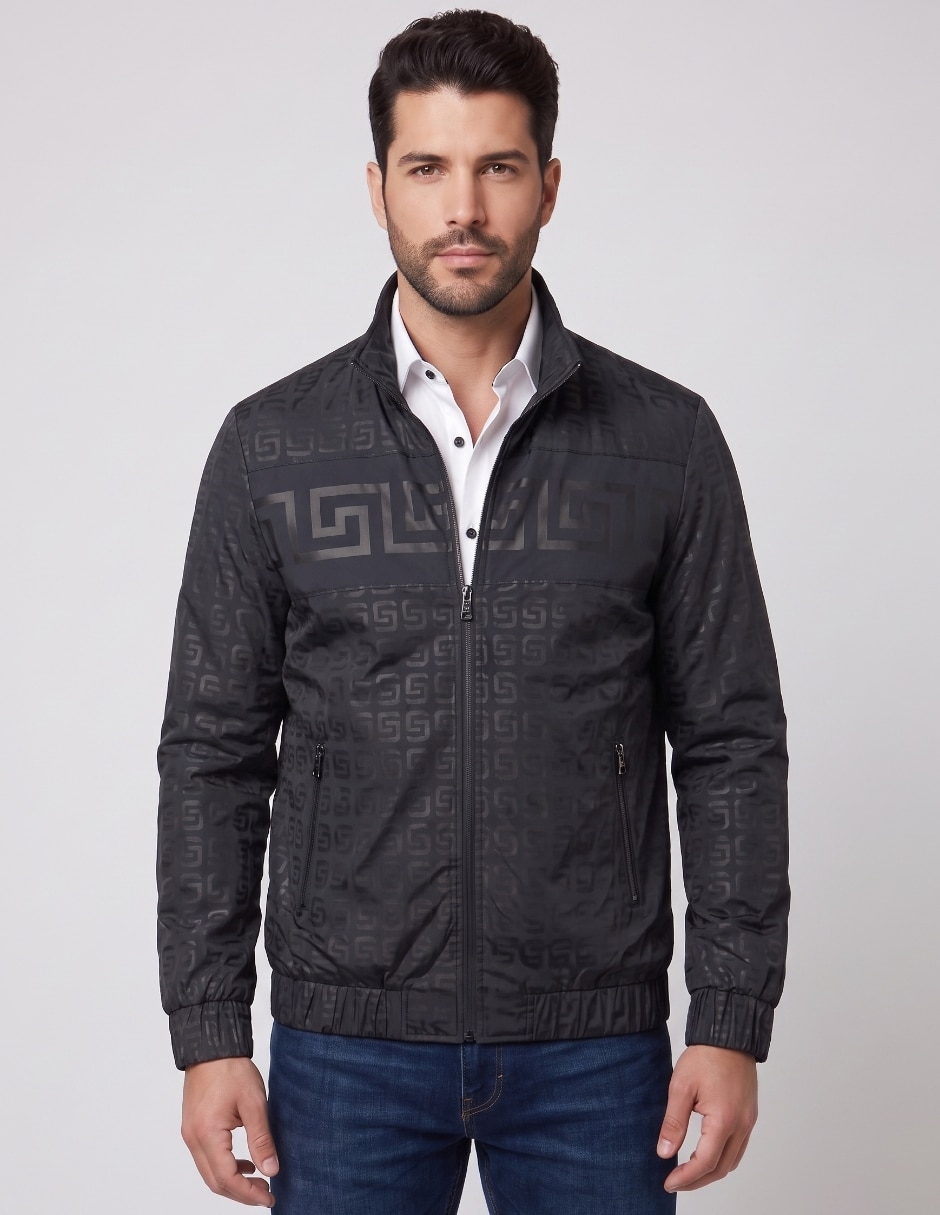 Chamarra Bomber No de Vinipiel Cuello con cierre para hombre Chamarra Bomber No de Vinipiel Cuello con cierre para hombre