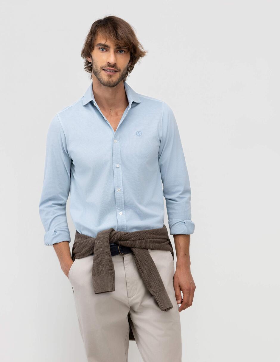 Camisa casual manga regular para hombre