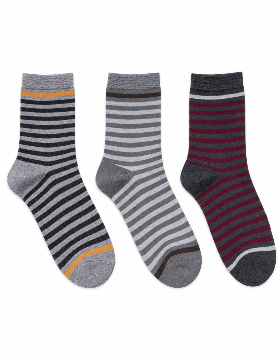 Calcetín raya stretch para hombre 6 pares 2
