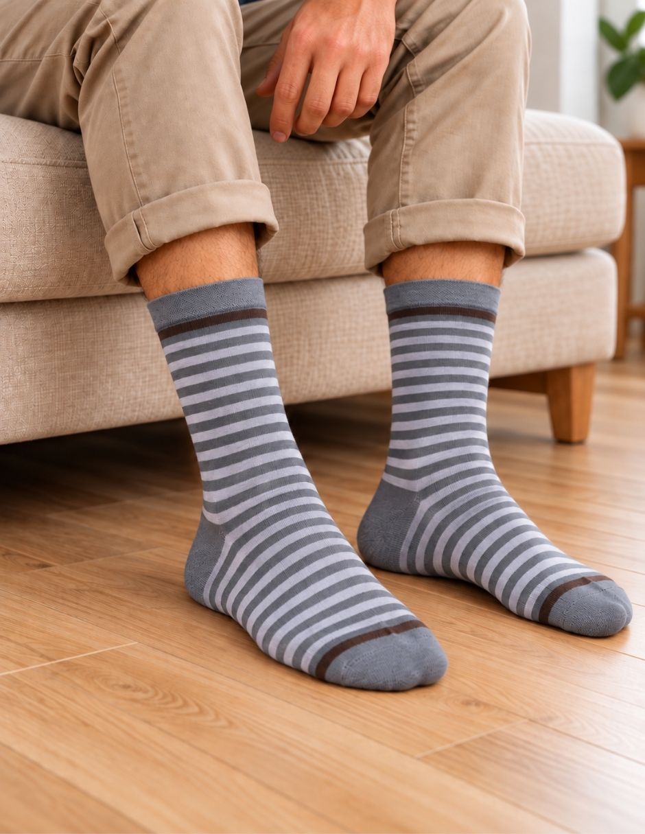 Calcetín raya stretch para hombre 6 pares 6