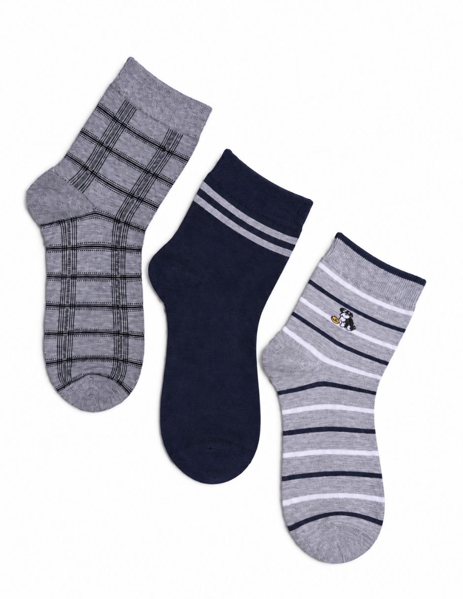 Calcetín de algodón para hombre 3 pares