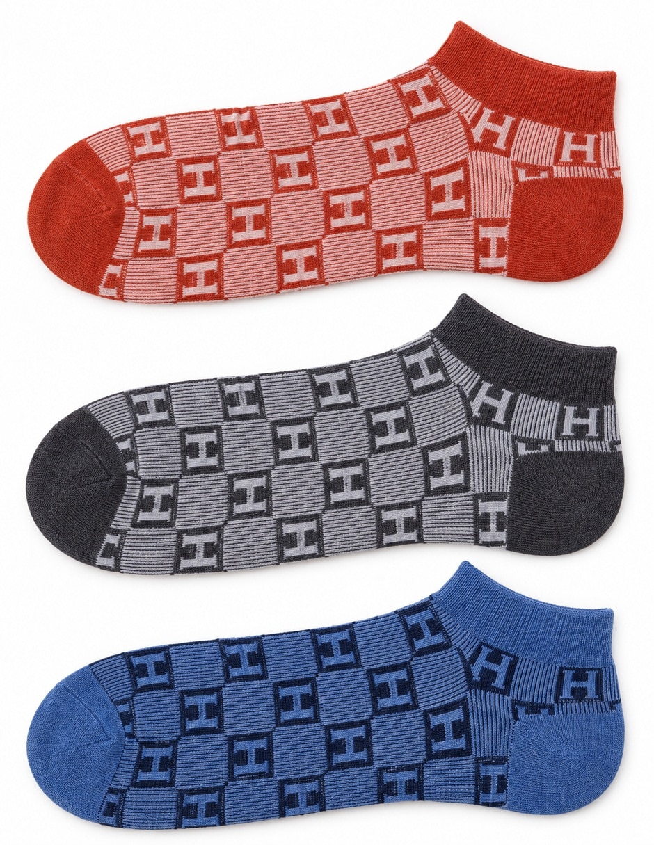 Tobillo de algodón para hombre 3 pares 5