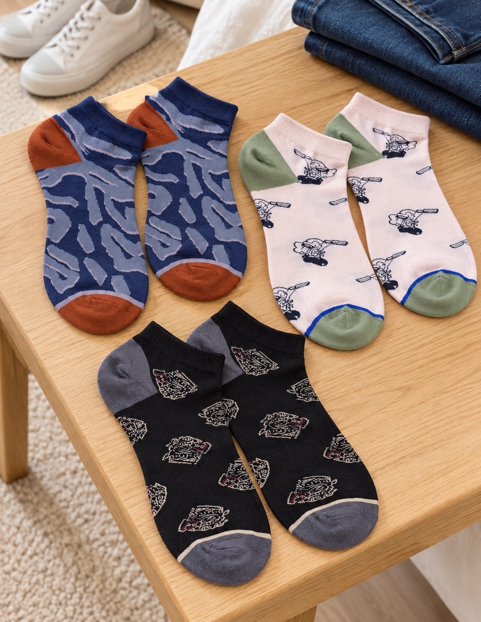Tín de algodón para hombre 3 pares 4