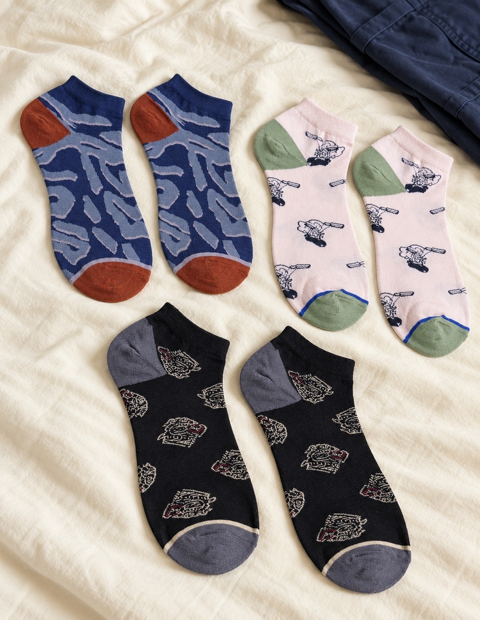 Tín de algodón para hombre 3 pares 5