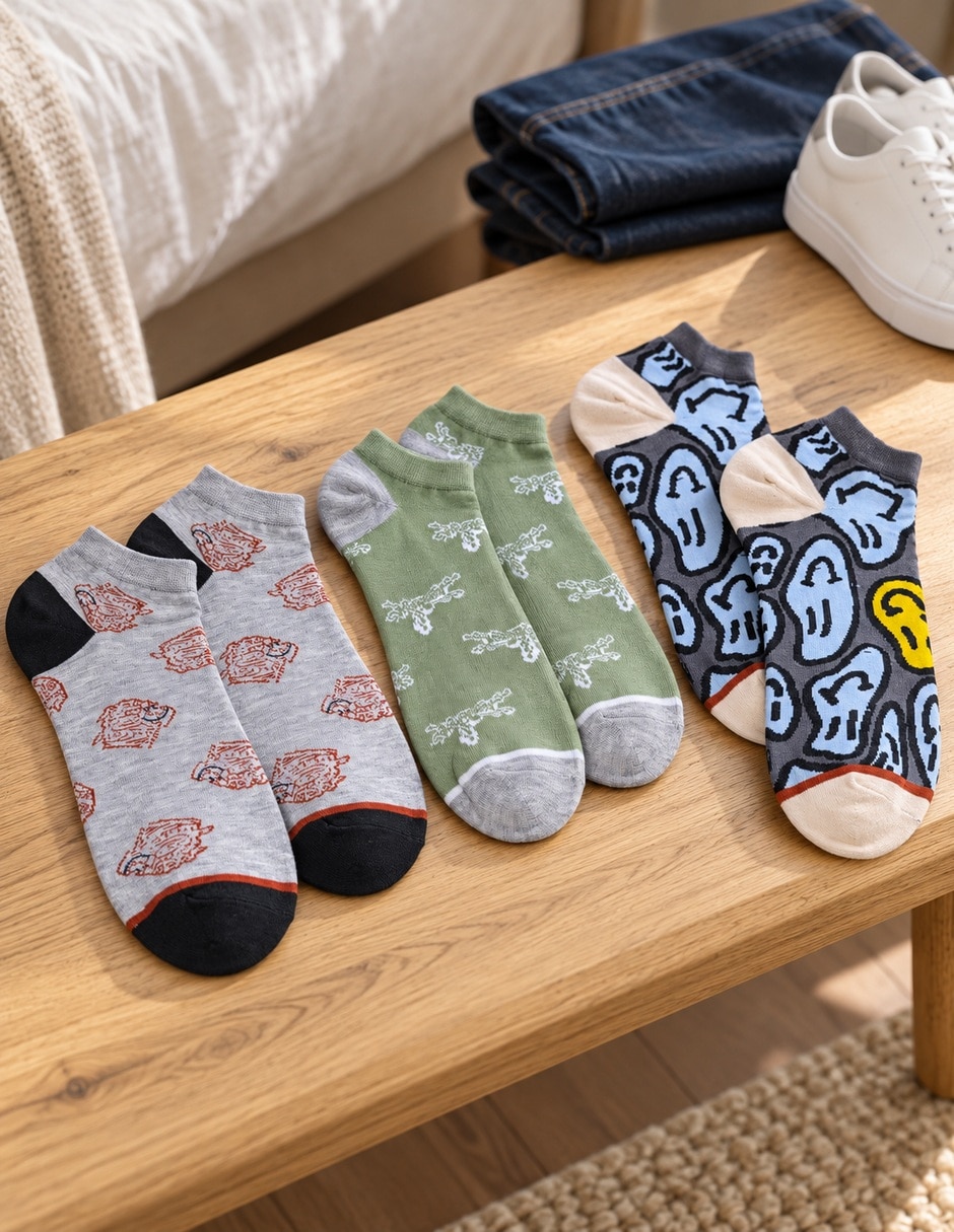 Tín de algodón para hombre 3 pares 4