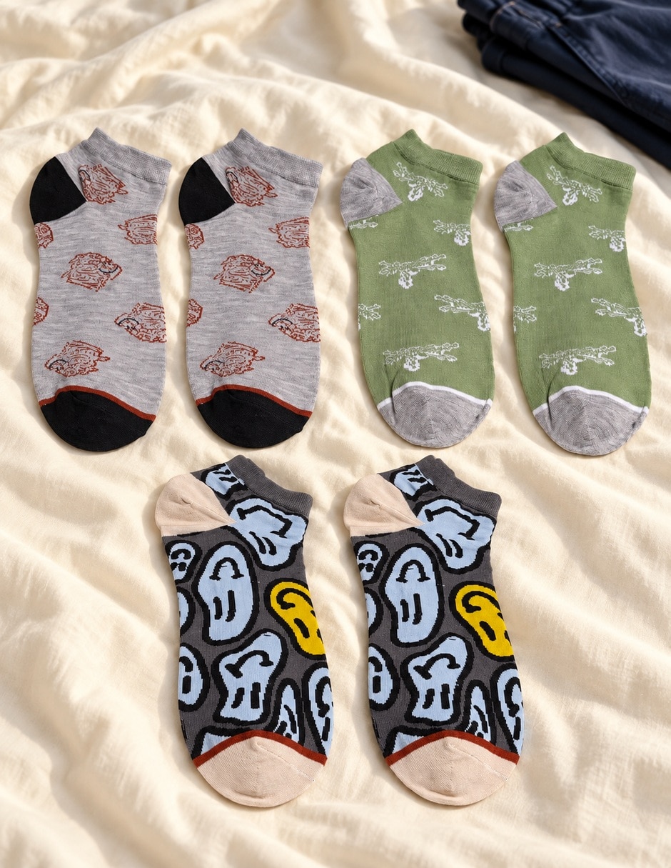 Tín de algodón para hombre 3 pares 5