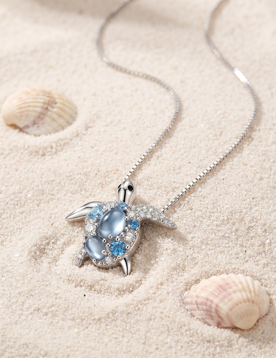 Collar con dije de tortuga Nature de plata P 925